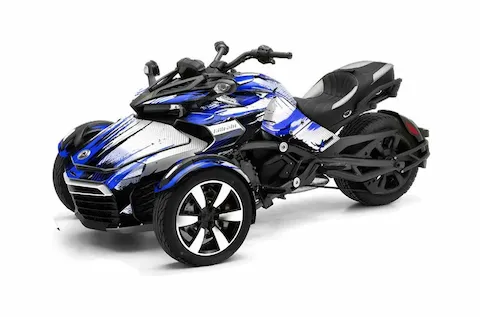 Can-Am Spyder F3-S with the Carbon X Blue graphic kit