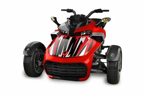 Can-Am Spyder F3-S Hood with the Attack Red graphic kit