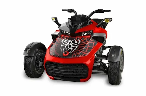 Can-Am Spyder F3-S Hood with the Widow Maker Red graphic kit