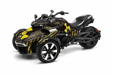 Can-Am Spyder F3-S with the Meltdown Yellow graphic kit