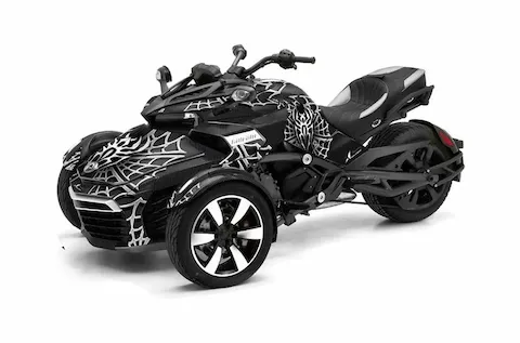 Can-Am Spyder F3-S with the Widow Maker White graphic kit