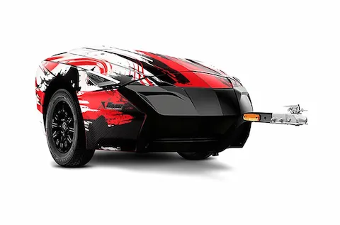 Can-Am Spyder Freedom Trailer with the Carbon X Red graphic kit