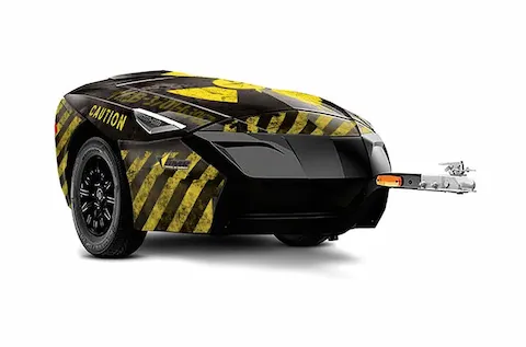Can-Am Spyder Freedom Trailer with the Meltdown Yellow graphic kit