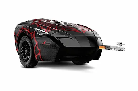 Can-Am Spyder Freedom Trailer with the Widow Maker Red graphic kit