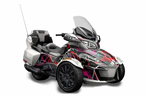 Can-Am Spyder RTS with the Frenzy Red graphic kit
