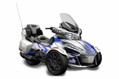 Can-Am Spyder RTS with the Carbon X Blue graphic kit