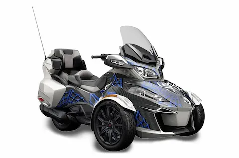 Can-Am Spyder RTS with the Widow Maker Blue graphic kit