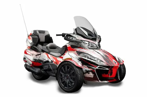 Can-Am Spyder RTS with Trim Kit with the Carbon X Red graphic kit