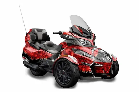 Can-Am Spyder RTS with Trim Kit with the Reaper Red graphic kit