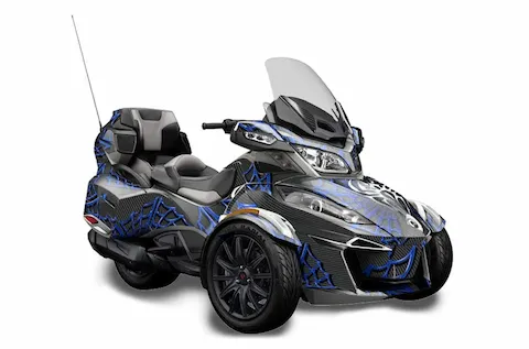 Can-Am Spyder RTS with Trim Kit with the Widow Maker Blue graphic kit